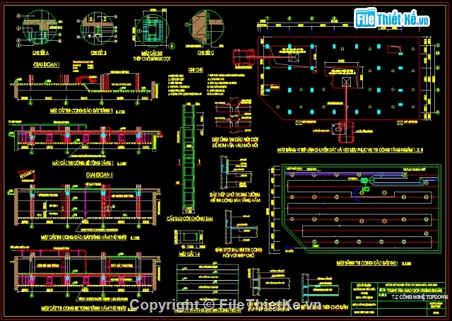 bản vẽ biện pháp,Biện pháp thi công,Bản vẽ autocad